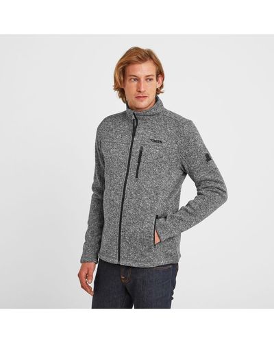 TOG24 Sedman Knitlook Fleece Jacket Dark Marl - Grey