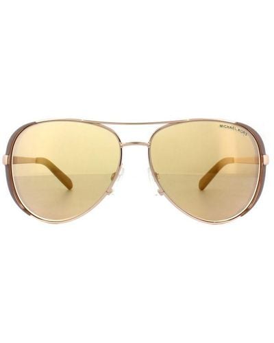 Michael Kors Sunglasses Chelsea 5004 1017R1 Polished Rose Mirror Metal - Natural