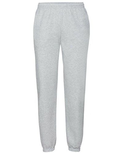 Fruit Of The Loom Elasticated Jogging Bottoms (Heather) - Grey