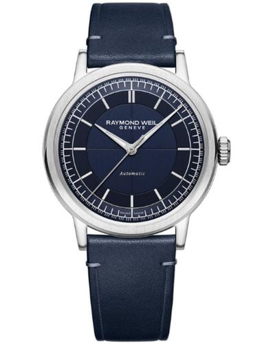 Raymond Weil Millesime Watch 2925-Stc-50001 Leather (Archived) - Blue
