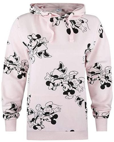 Disney Mickey & Minnie Mouse All-over Print Hoodie (lichtroze)