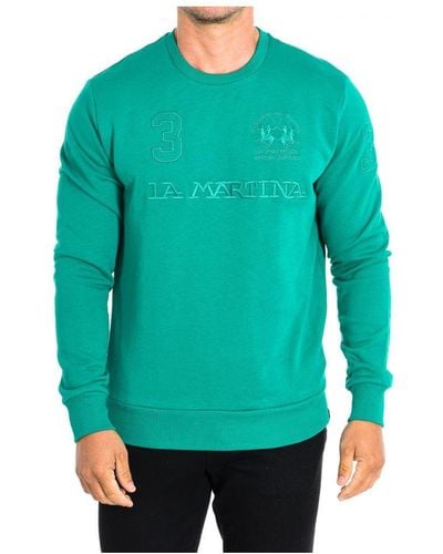 La Martina Round Neck Long Sleeve Sweatshirt Tmf303-Fp221 - Green