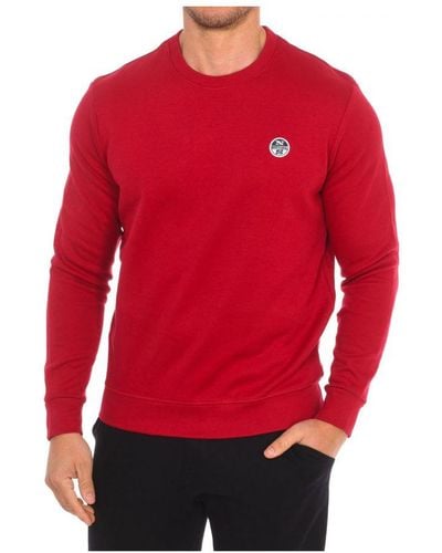 North Sails Long-sleeved Crew-neck Sweatshirt 9024070 Men - Red