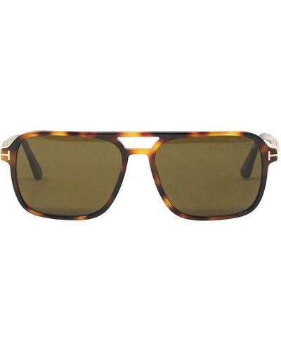 Tom Ford Crosby Ft0910 53j Brown Sunglasses - Bruin