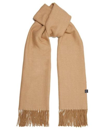 Dune Leslie Colour-block Fringed Scarf Fabric - Natural