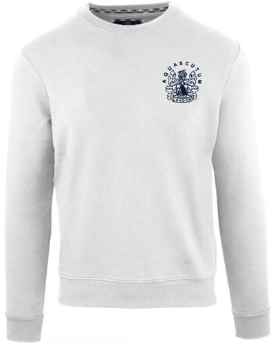 Aquascutum Aldis Chest Logo Sweatshirt - White