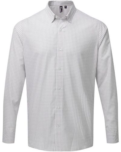 PREMIER Maxton Check Long Sleeve Shirt (/) - White