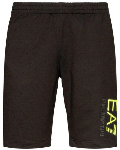 EA7 Emporio Armani Black Jogg Shorts - Zwart