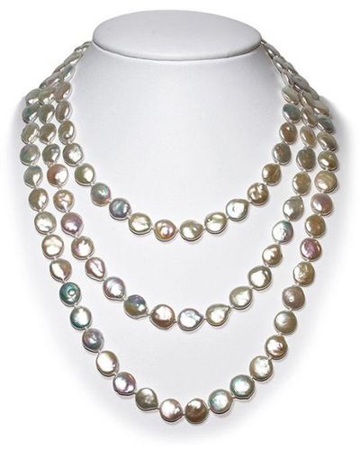 Blue Pearls Pearls Freshwater Cultured Pearl Ultra Long Necklace 163 Cm - White