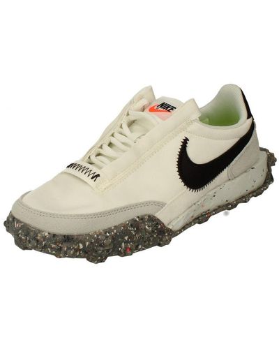 Nike Waffle Racer Crater White Trainers