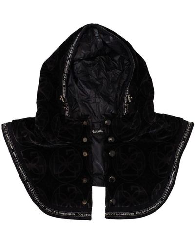 Dolce & Gabbana Black Logo Whole Head Wrap One Size Cotton Hat