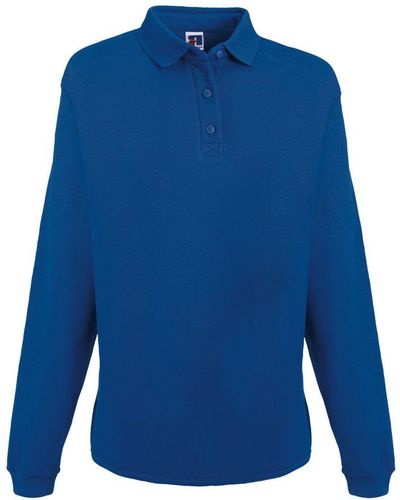 Russell Russell Europe Mens Heavy Duty Collar Sweatshirt (helder Koninklijk) - Blauw