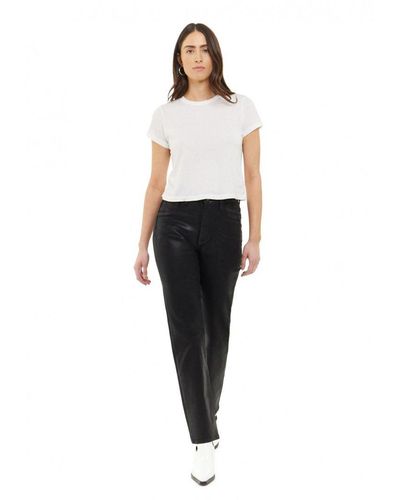 Articles of Society The Village High Rise Straight Jeans | Black Laquer - Zwart