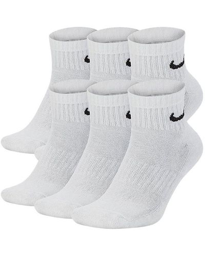 Nike Dry Cushion Everyday 6 Pairs Ankle Socks - White
