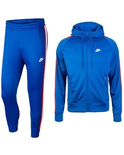 Nike Tribute Poly Tracksuit In Blue