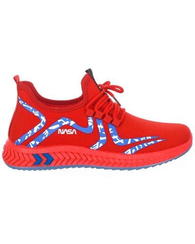 NASA Csk2026-M High Style Lace-Up Sports Shoes - Red