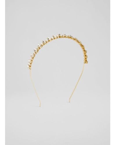 LK Bennett Violet Headband,gold - White