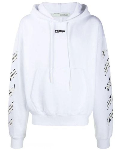 Off-White c/o Virgil Abloh Off- Airport Tape Slim Fit Hoodie - White
