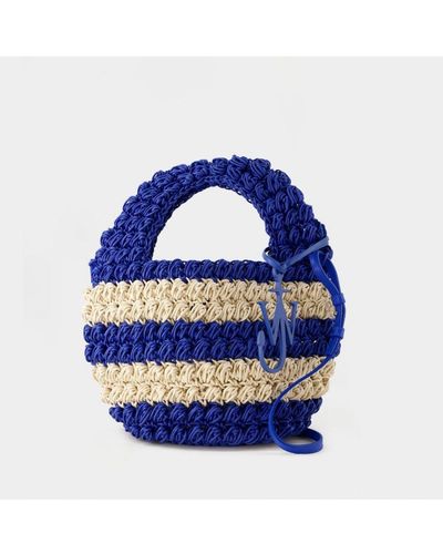 JW Anderson Popcorn Basket Bag - J.w. Anderson - Cotton/white - Blue