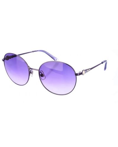 Swarovski Acetate Sunglasses With Oval Shape Sk0180S - Purple