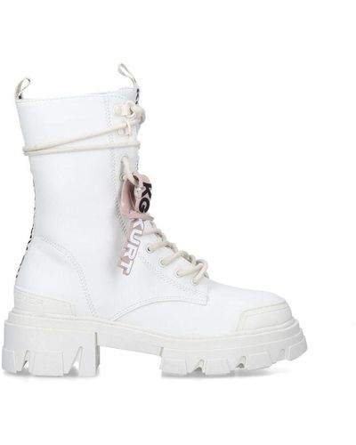KG by Kurt Geiger Trekker Lace Up Boots - White