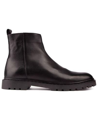 Walk London Milano Zip Boots - Black