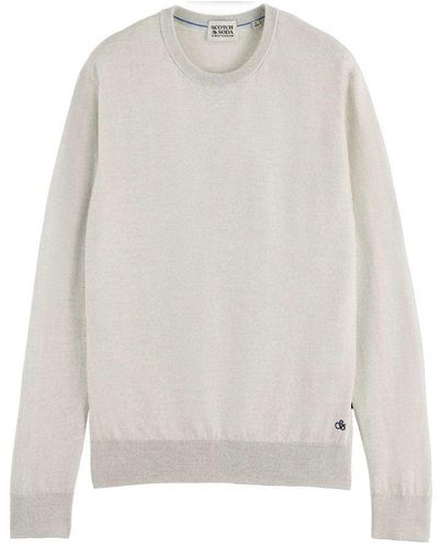 Scotch & Soda Scotch&soda Essentials Crewneck Trui Van Merinowol - Wit