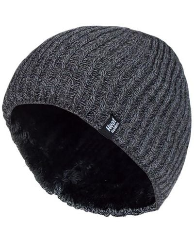 Heat Holders Fleece Lined Thermal Winter Knitted Beanie Hat - Grey