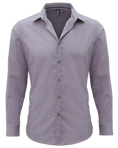 PREMIER Long Sleeve Fitted Friday Shirt - Purple