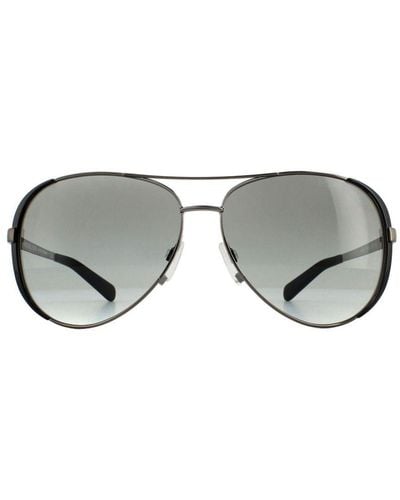 Michael Kors Aviator Gunmetal Gradient Sunglasses - Grey