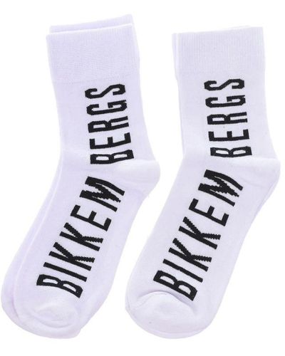 Bikkembergs Pack-2 Quarter Socks Mid-Rise Bk061 - White