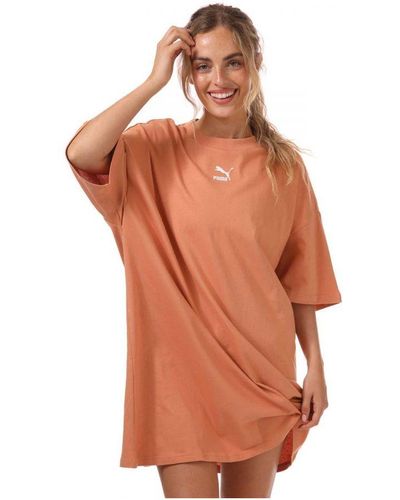 PUMA Classics T-shirtjurk Voor , Perzikkleur - Oranje