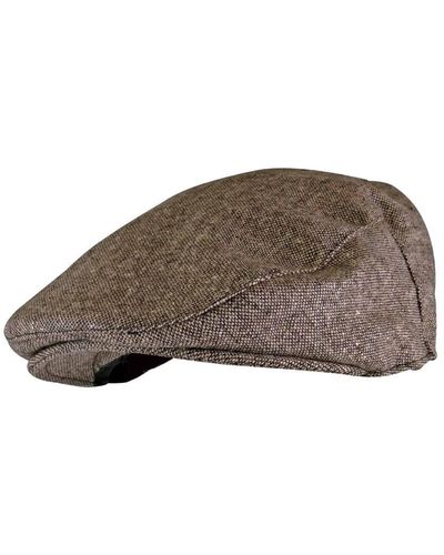 Sock Snob Checked Wool Blend Traditional Flat Cap - Brown
