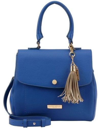 Laura Ashley Sax Crossbody Bag Faux Leather - Blue