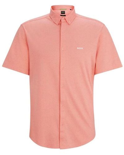 BOSS Boss B_Motion _S Short Sleeved Shirt Peach - Pink