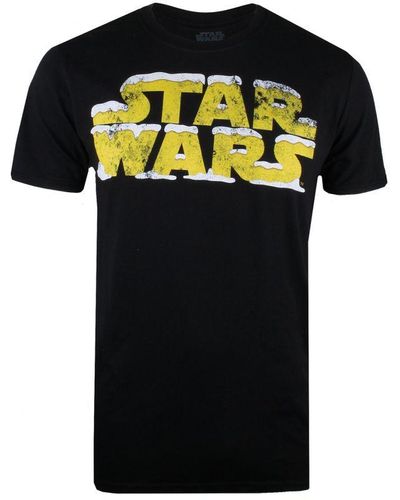 Star Wars Snow Logo T-Shirt Cotton - Black