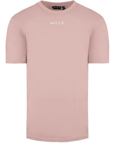 Nicce London Round Neck Short Sleeve Mede Oversize T-Shirt 204 1 09 10 0339 Cotton - Pink