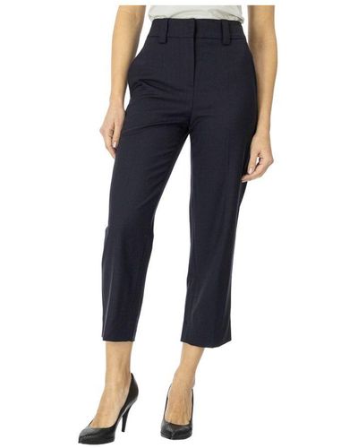 Emporio Armani Trousers Ankle Length Navy Wool - Blue