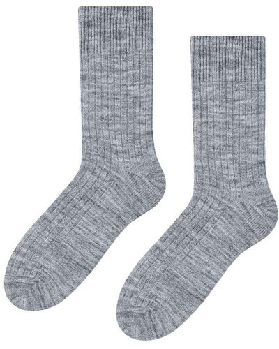 Steve Madden Alpaca Wool Socks For Winter - Blue
