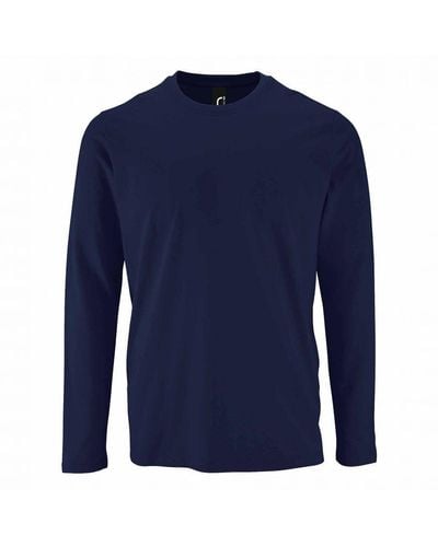 Sol's Imperial Long Sleeve T-Shirt (French) - Blue
