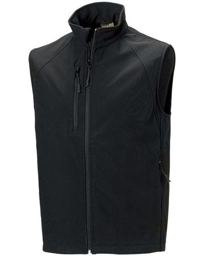 Russell 3 Layer Soft Shell Gilet Jacket () - Black