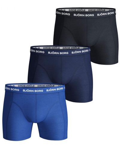 Björn Borg Björn Borg Essential Boxers Set Van 3 - Blauw