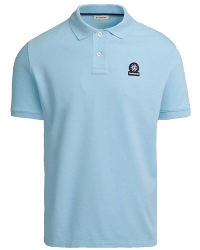 Sandbanks Badge Logo Polo Shirt Crystal - Blue