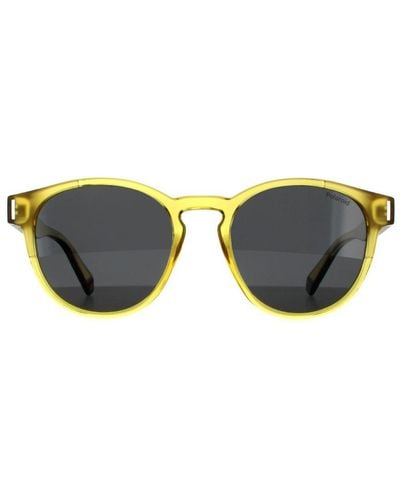 Polaroid Round Polarized Sunglasses - Yellow