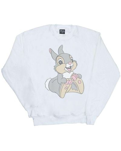 Disney Ladies Classic Thumper Cotton Sweatshirt () - White