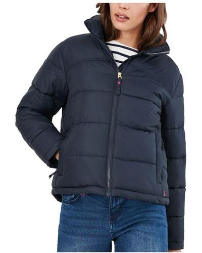 Joules Elberry Warm Packable Puffer Jacket - Blue