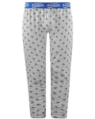 Original Penguin Lounge Grey Pyjamas Bottoms Cotton
