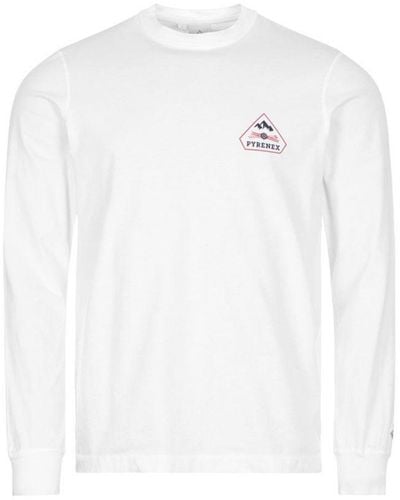 Pyrenex Crest Long Sleeve T-Shirt - White
