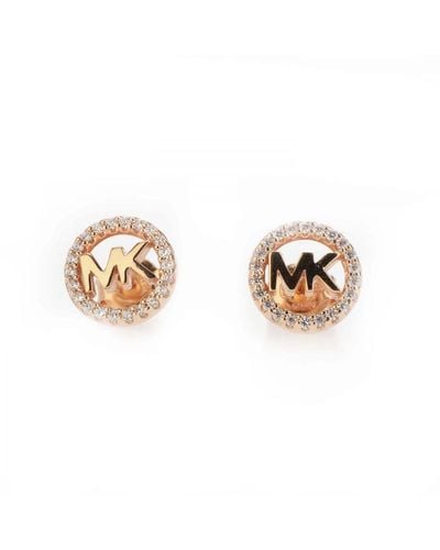 Michael Kors Accessories Thin Logo Earrings - Metallic