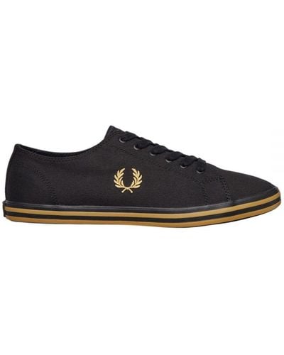 Fred Perry B7259 157 Kingston Twill Trainers Cotton - Black